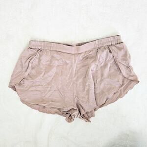 Lunya Washable Silk Pajama Shorts Bottoms Womens Size S Pull On Nude Tan Luxe